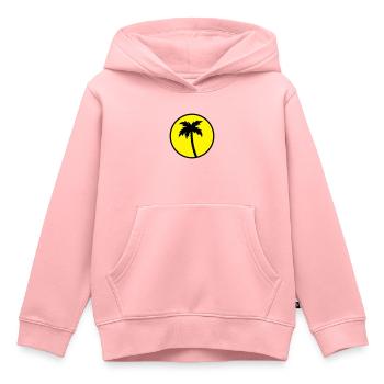 palm - Kids Premium Organic Hoodie - rose - Front - AI Model Kid Female (0cm)