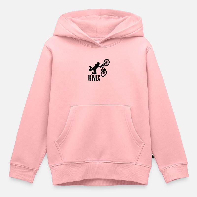 Cascade BMX - Sweat Premium à capuche enfant bio - rose