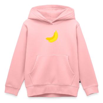 Banane - Sweat Premium à capuche enfant bio - rose - Devant - AI Model Kid Female (0cm)