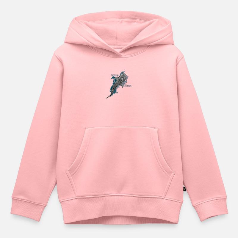Galapagos Requin Baleine - Sweat Premium à capuche enfant bio - rose