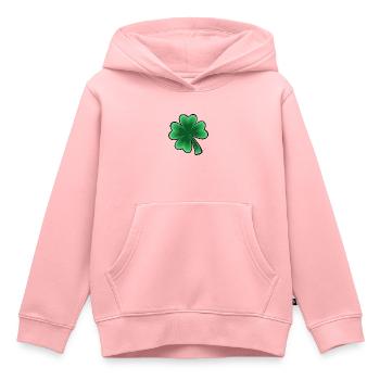 vierblättriges Kleeblatt - Kinder Premium Organic Hoodie - Rosa - Vorne - AI Model Kid Female (0cm)