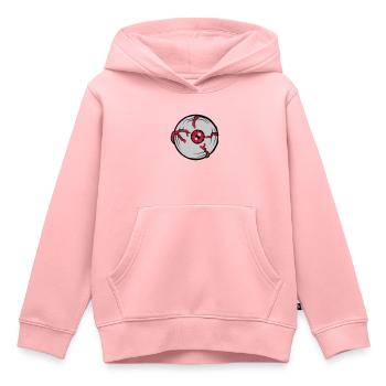 Grand œil d’horreur fou - Sweat Premium à capuche enfant bio - rose - Devant - AI Model Kid Female (0cm)
