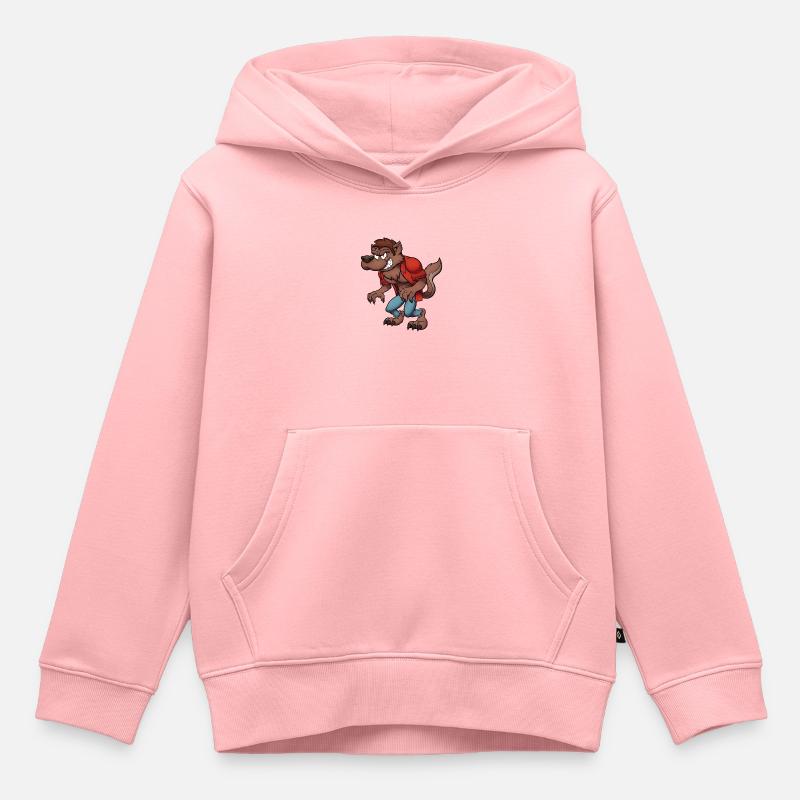 Werwolf - Kinder Premium Organic Hoodie - Rosa
