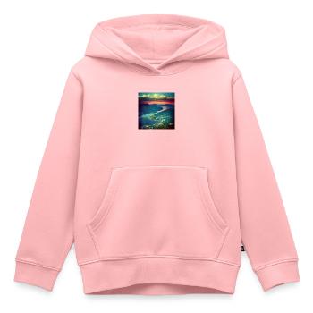 Blick Von Den Blue Mountains - Kinder Premium Organic Hoodie - Rosa - Vorne - AI Model Kid Female (0cm)