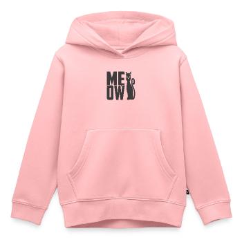 Miaou Chat - Sweat Premium à capuche enfant bio - rose - Devant - AI Model Kid Female (0cm)