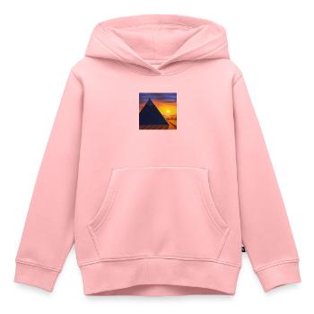 Great Pyramid - Kids Premium Organic Hoodie - rose - Front - AI Model Kid Female (0cm)