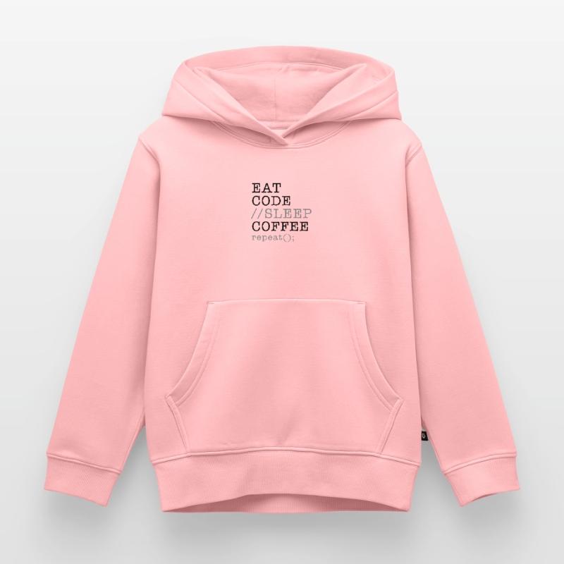 Informatique Python Programmeur Manger Code Sommeil Sweat Premium à capuche enfant bio