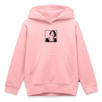Frauenporträt 55 Calpurnia - Kinder Premium Organic Hoodie - Rosa - Vorne - AI Model Kid Female (0cm)