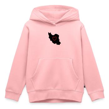 Amour de l’Iran - Sweat Premium à capuche enfant bio - rose - Devant - AI Model Kid Female (0cm)