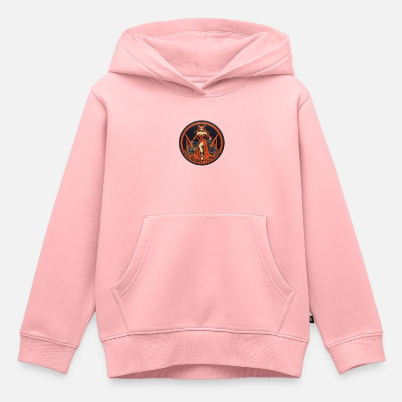 La balade de Mephisto » - Sweat Premium à capuche enfant bio - rose
