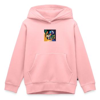L’héritage du Bauhaus - Sweat Premium à capuche enfant bio - rose - Devant - AI Model Kid Female (0cm)