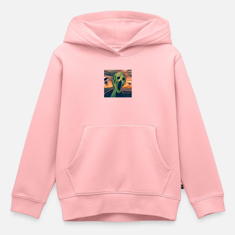 Le cri d’OVNI - Sweat Premium à capuche enfant bio - rose