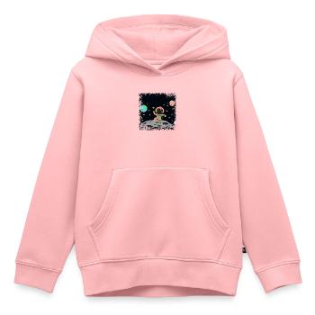 Astronaut orange orange grunge - Kinder Premium Organic Hoodie - Rosa - Vorne - AI Model Kid Female (0cm)