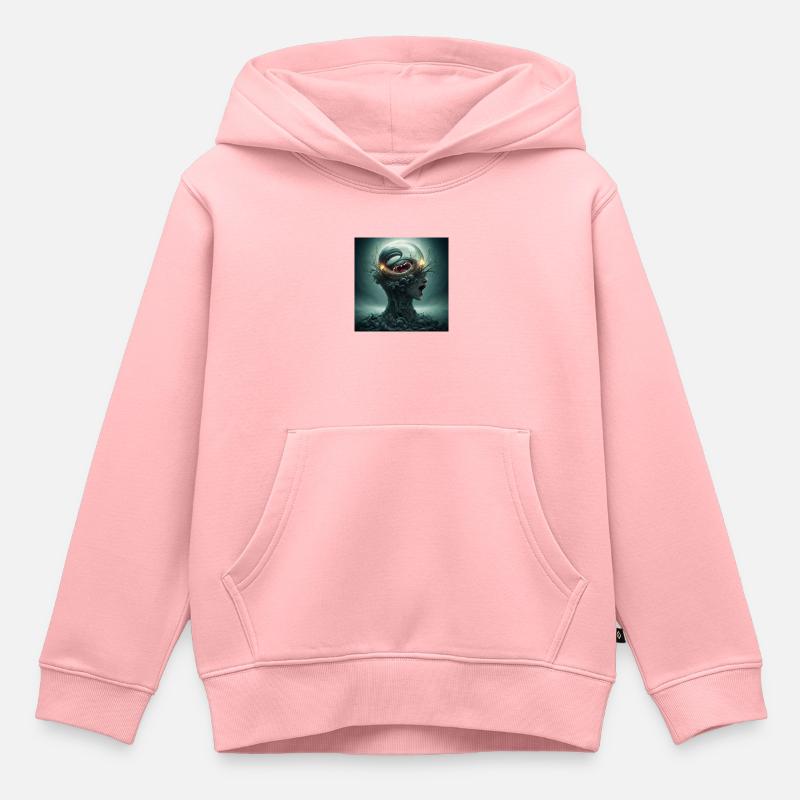 Peur - Sweat Premium à capuche enfant bio - rose