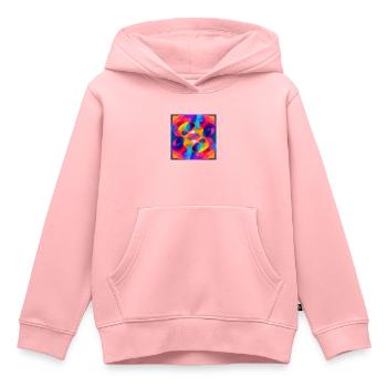 Abstrakt - Kinder Premium Organic Hoodie - Rosa - Vorne - AI Model Kid Female (0cm)