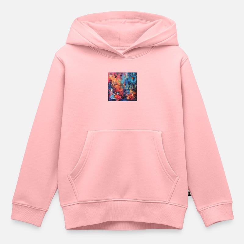 Nuit de conte de fées - Sweat Premium à capuche enfant bio - rose