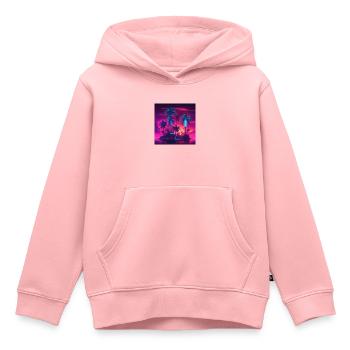 Insel - Kinder Premium Organic Hoodie - Rosa - Vorne - AI Model Kid Female (0cm)
