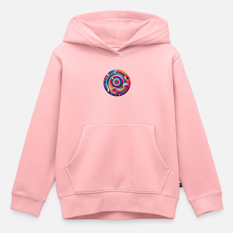 Planète psychédélique - Sweat Premium à capuche enfant bio - rose