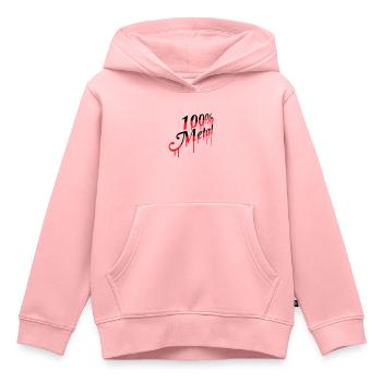 100% Pour-Métal Musique Timbre Graffiti Drops - Sweat Premium à capuche enfant bio - rose - Devant - AI Model Kid Female (0cm)