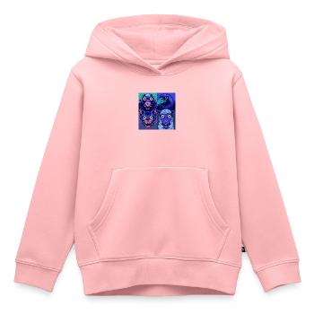 pop-art Rabe Schaf Katze Maulwurf Halloween Tiere - Kinder Premium Organic Hoodie - Rosa - Vorne - AI Model Kid Female (0cm)
