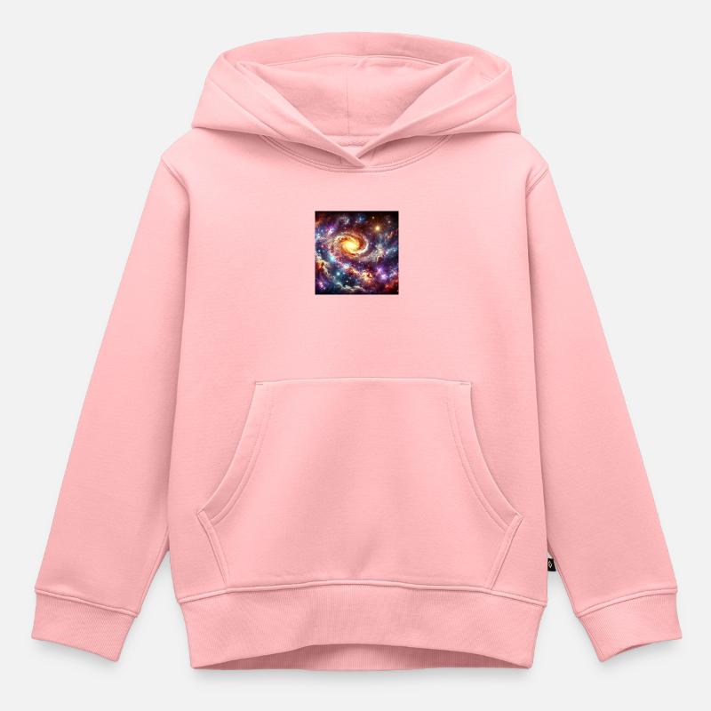 L’Univers - Sweat Premium à capuche enfant bio - rose