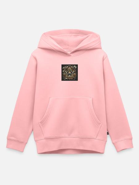 Steampunk Fox Sentinel - Kinder Premium Organic Hoodie - Rosa
