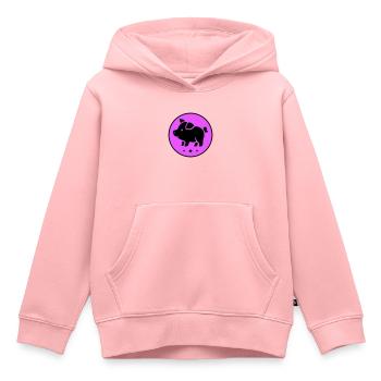Porc Porcelet Truie - Sweat Premium à capuche enfant bio - rose - Devant - AI Model Kid Female (0cm)