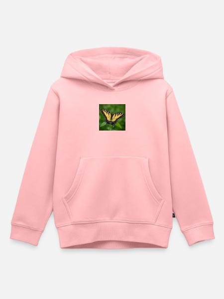 Machaon tigré de l’Est - Sweat Premium à capuche enfant bio - rose