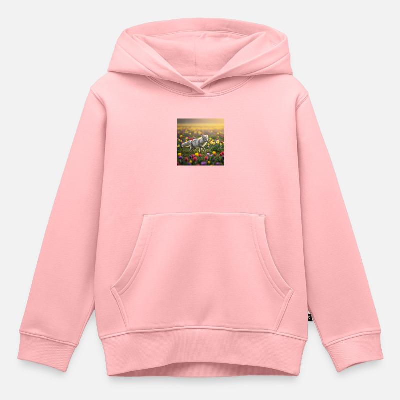 Renard polaire - Sweat Premium à capuche enfant bio - rose