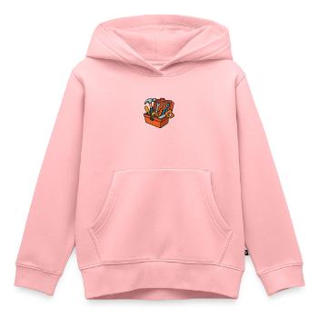 toolbox - Sweat Premium à capuche enfant bio - rose - Devant - AI Model Kid Female (0cm)