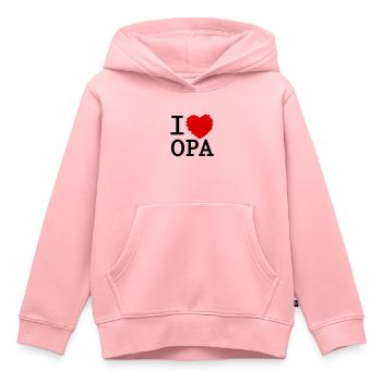 J'aime le grand-papa - Sweat Premium à capuche enfant bio - rose - Devant - AI Model Kid Female (0cm)