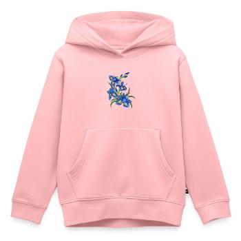 Blaue Lilien - Kinder Premium Organic Hoodie - Rosa - Vorne - AI Model Kid Female (0cm)