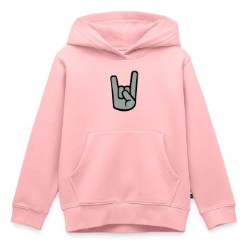 Metal - Kinder Premium Organic Hoodie - Rosa - Vorne - AI Model Kid Female (0cm)