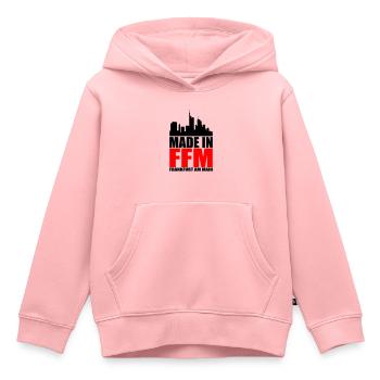 Fait à Francfort - Sweat Premium à capuche enfant bio - rose - Devant - AI Model Kid Female (0cm)