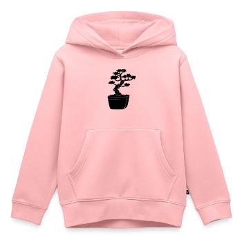 schwarzes bonsai baeumchen gaertner kleiner baum m - Kinder Premium Organic Hoodie - Rosa - Vorne - AI Model Kid Female (0cm)