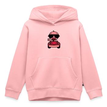 Baby Cool fährt Auto (Color) - Kinder Premium Organic Hoodie - Rosa - Vorne - AI Model Kid Female (0cm)