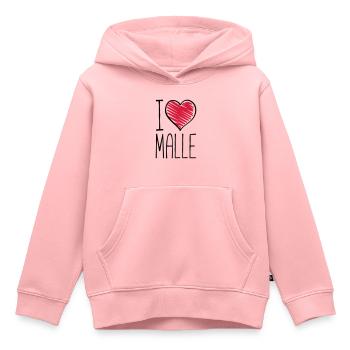 i love malle - Kinder Premium Organic Hoodie - Rosa - Vorne - AI Model Kid Female (0cm)
