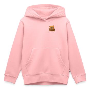 Bernd Das Brot Brustdesign Logo - Kinder Premium Organic Hoodie - Rosa - Vorne - AI Model Kid Female (0cm)