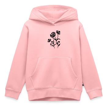 Hélénium floral - Sweat Premium à capuche enfant bio - rose - Devant - AI Model Kid Female (0cm)