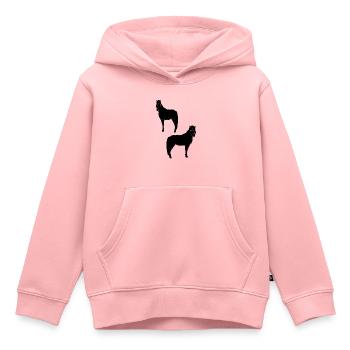 Haflinger in Schwarz - Kinder Premium Organic Hoodie - Rosa - Vorne - AI Model Kid Female (0cm)
