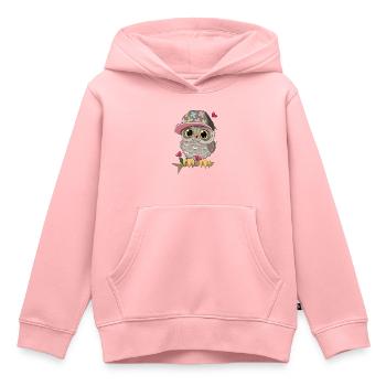 Oiseau mignon - Sweat Premium à capuche enfant bio - rose - Devant - AI Model Kid Female (0cm)
