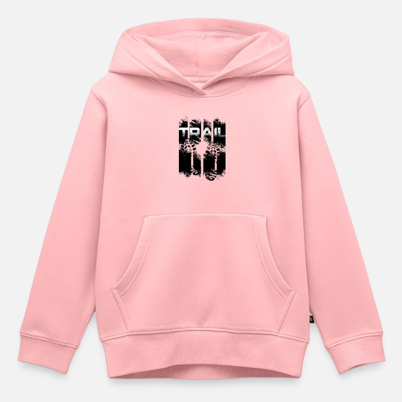 trail - Sweat Premium à capuche enfant bio - rose
