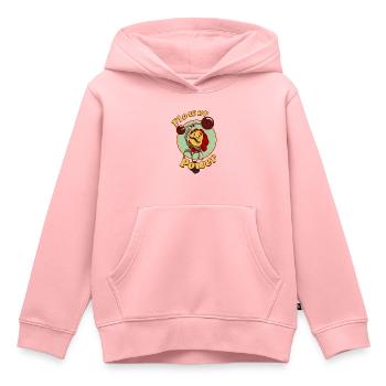 vintage flower power flower - Kids Premium Organic Hoodie - rose - Front - AI Model Kid Female (0cm)