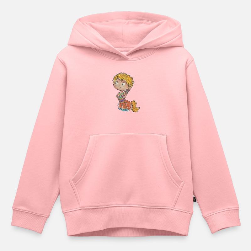 Signe du zodiaque: Sagittaire - Sweat Premium à capuche enfant bio - rose