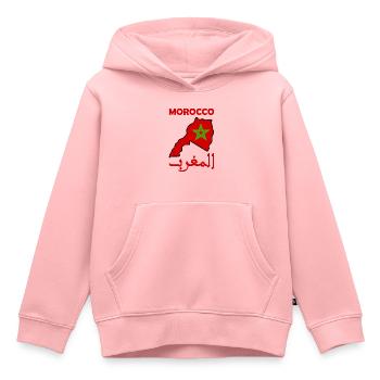 Marokko - Kinder Premium Organic Hoodie - Rosa - Vorne - AI Model Kid Female (0cm)
