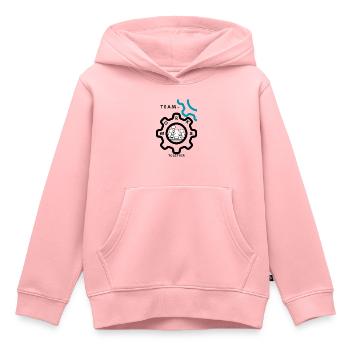 Team Work - Kinder Premium Organic Hoodie - Rosa - Vorne - AI Model Kid Female (0cm)