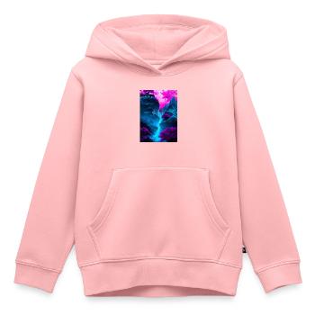 Mystischer Wasserfall - Kinder Premium Organic Hoodie - Rosa - Vorne - AI Model Kid Female (0cm)