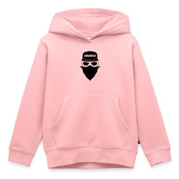 Totenkopf mit Bandana - Kinder Premium Organic Hoodie - Rosa - Vorne - AI Model Kid Female (0cm)