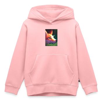 Niedliche Fuchs-Malerei - Kinder Premium Organic Hoodie - Rosa - Vorne - AI Model Kid Female (0cm)