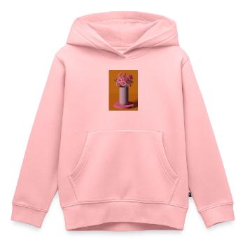 Fancy Blumen Vase - Kinder Premium Organic Hoodie - Rosa - Vorne - AI Model Kid Female (0cm)